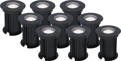 Image de HOFTRONIC - Spot LED au sol 4W GU10 345lm 6500K Dimmable Noir IP67