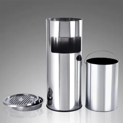 Produktbild von Abfalleimer  Edelstahl Mülleimer Mülltrenner  silber Einbaumülleimer Rund
