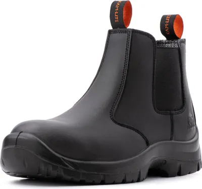 Produktbild von Sicherheitsschuhe Herren S3 SRC Stahlkappe Rutschfest Wasserdicht Leder Chelsea Arbeitsschuhe