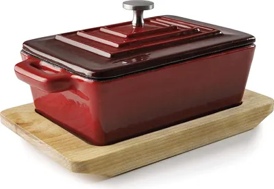 Immagine prodotto di LACOR Magma Red Casseruola rettangolare con coperchio Rosso antico