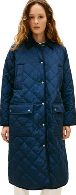 Produktbild von Tommy Hilfiger Damen Steppmantel Padded Quilted Oversized Fit, Blau (Dark Night