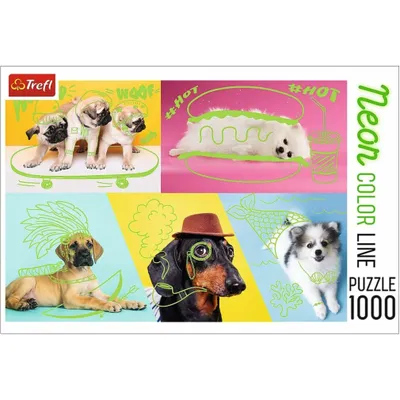 Produktbild von TREFL Puzzle Neon Color Line Dog Relax 1000 Teile