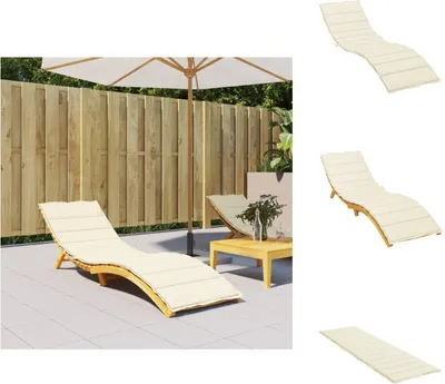 Obrázek produktu pro vidaXL Polštář na lehátko krémový 200x70x3 cm Oxfordská tkanina - Polštář na sezení