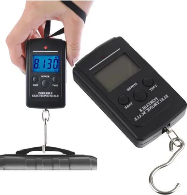 Zdjęcie produktu dla Elektroniczna waga podróżna i wędkarska z haczykiem 40 kg LCD