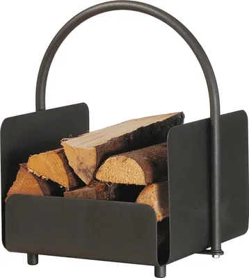 Produktbild von Holzkorb Kamingarnitur Kaminzubehör - anthrazit beschichtet