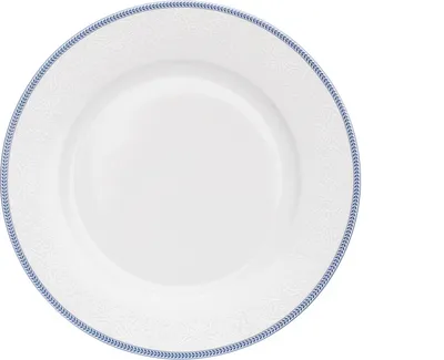 Produktbild von Thun 1794 Flache Schale, tschechisches Porzellan, 30 cm, weiße Spitze, blauer Rand, Thun