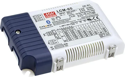 Produktbild von MEANWELL LCM-60DA2, Installationsnetzteil, 60W 0,5A-1,4A CC DALI2