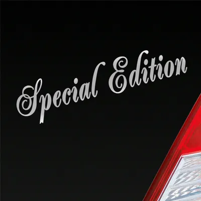 Produktbild von Auto Aufkleber Special Edition Car Tuning Motorrad 15x4 cm Silber Sticker Heckscheibenaufkleber