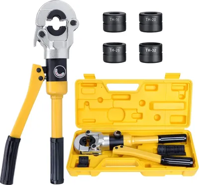 Produktbild von HSEAMALL Hydraulisches Rohrverpresswerkzeug, Druckrohrzange für Aluminium-Kunststoff-Rohre mit TH 16 20 26 32mm² Formen