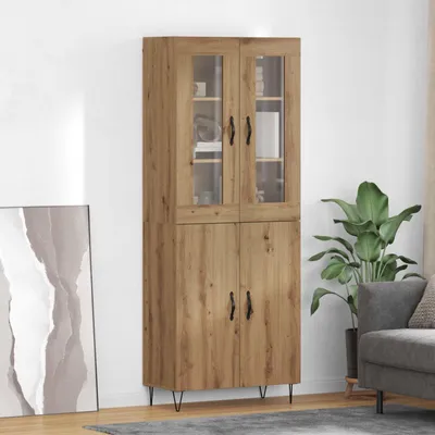 Imagen del producto de vidaXL Mueble alto Artisan, roble, 69,5 x 34 x 90 cm, material de madera