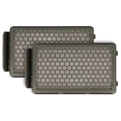 Produktbild von vhbw 2x Staubsaugerfilter kompatibel mit Rowenta RO375, RO3731EA4Q0 - YP0052558P UA, RO374, RO3753 Staubsauger - HEPA Abluft-Filter Schwarz Grau Weiß