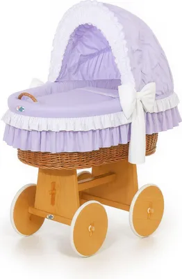 Immagine prodotto di Culla Van Wicker - Cesto per bambini intrecciato a mano - Naturale e Breattable, incluso materasso Premium