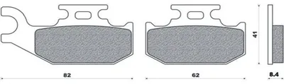 Produktbild von Bremsbeläge Kh414 / Kh317 Gesintert Metallic (Gold) ( Stärke 8.4Mm) (Ft 4111)