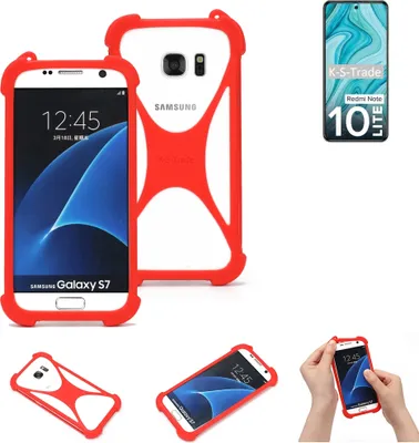 Produktbild von K-S-Trade Handy-Hülle kompatibel mit Xiaomi Redmi Note 10 Lite Schutz-Hülle Bumper Silikon Schutz Hülle Cover Case Silikoncase Silikonbumper TPU