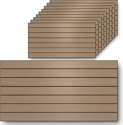 Produktbild von Selbstklebende Wandpaneele 3D Holzoptik – Fliesenaufkleber PVC – Wandverkleidung ohne Bohren – zuschneidbar – Braun 60 x 30 cm – für glatte Innenflächen