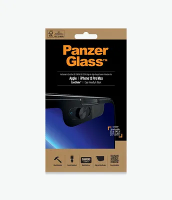 Immagine prodotto di PanzerGlass - Custodia in vetro temperato amichevole CamSlider AB per iPhone 13 Pro Max - Nero KP28956