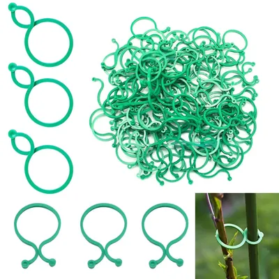Image de 200 pinces de fixation réutilisables – Supports pour plantes grimpantes dans le jardin