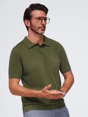 Imagen del producto de Camiseta polo OM-POSS-0178, corte regular, estilo casual elegante, color verde, talla M