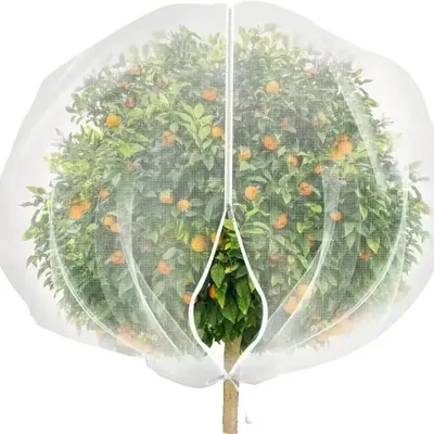 Productafbeelding van Beschermnet voor fruitbomen, met ritssluiting, insectenwerend, WIT-b, 1,2 x 1,8 meter