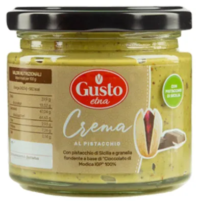 Immagine prodotto di Sizilianische Pistazien-Schokoladencreme Crema al pistacchio 190g - Gusto Etna