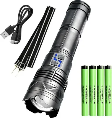 Zdjęcie produktu dla Latarka, super jasna 20000LM, daleki zasięg 1500 m, G500BIG z baterią