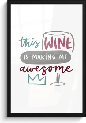 Produktbild von MuchoWow® MuchoWow® Gerahmtes Poster Dieser Wein macht mich ehrfürchtig - Text - Wein - Sprichwörter - Trinken 40x60 cm - Poster mit zchwarzem Bilderrahmen - Papierdruck - Wandbilder