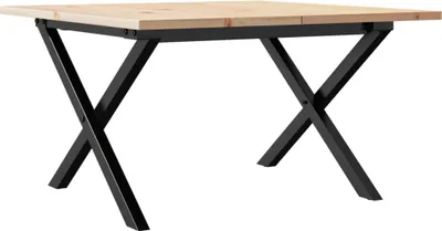 Zdjęcie produktu dla vidaXL Stolik kawowy X-frame 60x60x40cm z litego drewna sosnowego i stali