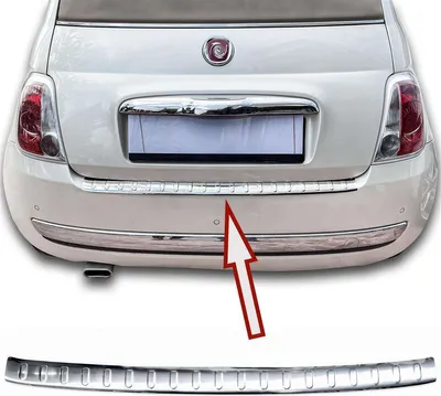 Zdjęcie produktu dla Osłona zderzaka ze stali nierdzewnej dla FIAT 500 | 500C | 2007-2015 | polerowana + fazowanie