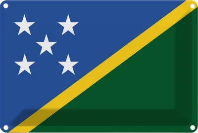 Produktbild von vianmo Blechschild 12x18 cm Salomonen Solomon Islands Flagge Fahne Wappen