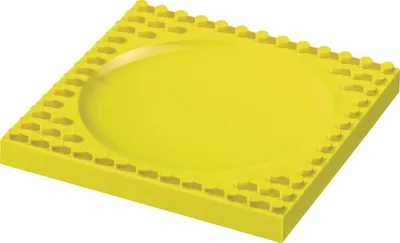 Image de Placematix Assiette pour enfants Vaisselle plate pour enfants Jaune PM104001A