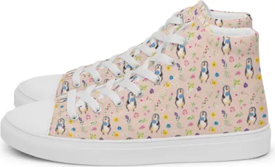 Produktbild von Mr. & Mrs. Panda Sneaker Damen Pinguin Lolli Größe 35 1/2 - Rosa - Geschenk, Spruch, Naschen, Schuhe, Pinguine, Süßigkeiten, Heißhunger, Damenschuhe, Retro, Turnschuhe