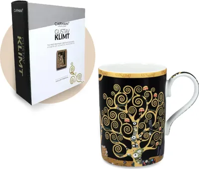 Immagine prodotto di Carmani - Tazza "Albero della vita" Gustav Klimt - Tazze e bicchieri - Idea regalo - Decorazione vintage - Bianco