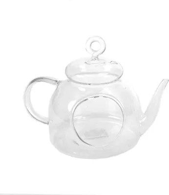 Produktbild von Windlicht Teekanne Glas klar L15cm H12cm Ø10cm Teelichtglas Blumentopf Kerze