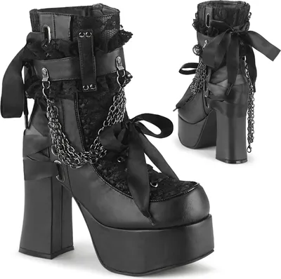 Produktbild von CHARADE-110 Damen Booties von DemoniaCult, Schwarz  , EU 41, US 11