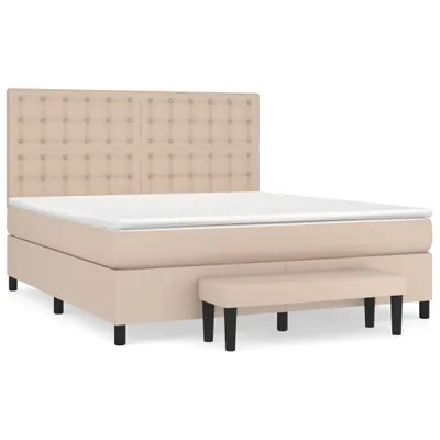Produktbild von Boxspringbett Matratze Cappuccino-Braun 160x200 cm Kunstleder