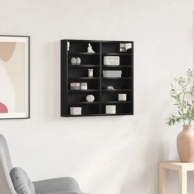 Immagine prodotto di Maison Exclusive - Vetrina effetto rovere nero 60 x 8,5 x 58 cm Materiale ligneo