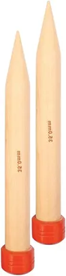 Productafbeelding van Breinaalden - Puntnaalden Jumbo - Grote Projecten Breien - Lichtgewicht Berkenhout - 40 cm x 35 mm - Multicolor