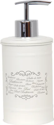 Zdjęcie produktu dla Dozownik mydła w płynie MSV "PARIS", 7 x 7 x 16 cm, kremowy