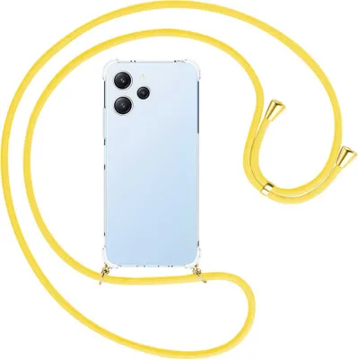 Produktbild von Handykette Backcover-Schutzhülle mit Band (Metall goldfarben) für Xiaomi Redmi 12 (6.79'') - gelb