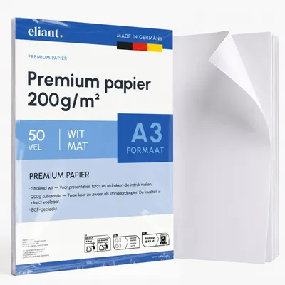 Obrázok produktu pre Papier A3, 200 g/m², matný, 50 listov – prémiová kvalita