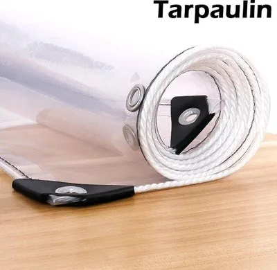 Immagine prodotto di Copertura a tunnel in PVC per balconi e pergolati - 1x3 metri - Impermeabile - Trasparente - Tenda in PVC