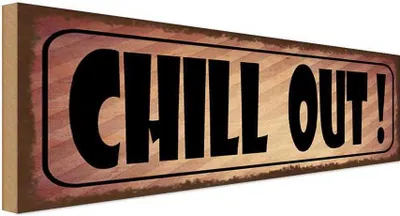 Produktbild von vianmo Holzschild 10x27 cm Chill Out Keep Calm