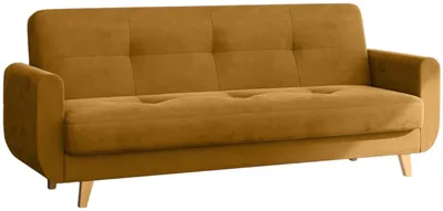 Produktbild von ANMIL Sofa Niki 214 × 94 × 89 cm in Gelb Stoff Monoloth Schlafsofa mit Schlaffunktion und Bettkasten
