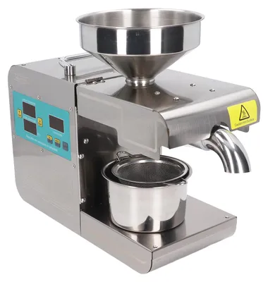 Produktbild von Ölpresse, Kalt- und Warmpressung, automatische Ölgewinnung, Edelstahl, für Nüsse und Samen, hohe Ausbeute, für den Heimgebrauch, EU-Stecker, 220V