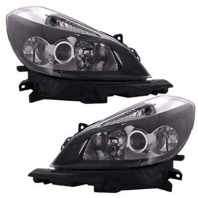 Produktbild von TYC Scheinwerfer Set für Renault Clio 3 R 5/2005-4/2009 Schwarz H7 LWR Stellmoto