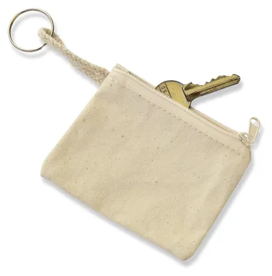 Produktbild von EDUPLAY 230046 Schlüsseletui, Baumwolle, 10 x 8 x 0,3 cm, unbemalt, blanko, natur