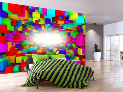 Produktbild von Vlies Fototapete 400x280 cm Tapeten Wandtapete XXL Abstrakt 3D bunt a-A-0164-a-a