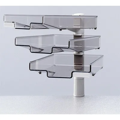 Produktbild von Hansa 41-5033.002, Eckregal, Hängende Halterung, Grau, Transparent, Büro, 3 Regale, 240 mm