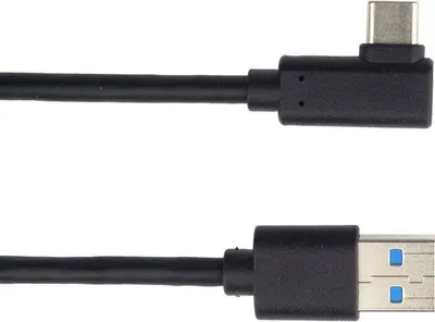Produktbild von PremiumCord Kabel USB Typ C/M gebogener Stecker 90° - USB 3.0 A/M, 3m