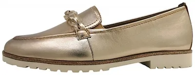 Image de Tamaris : chaussures pour femmes, chaussures basses, mocassins, couleur or, pour le quotidien